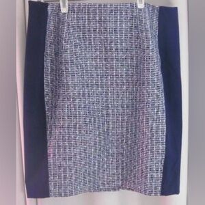White House Black Market Women's Lined Skirt w/Tweed Detail, Poly Blend; Size 14